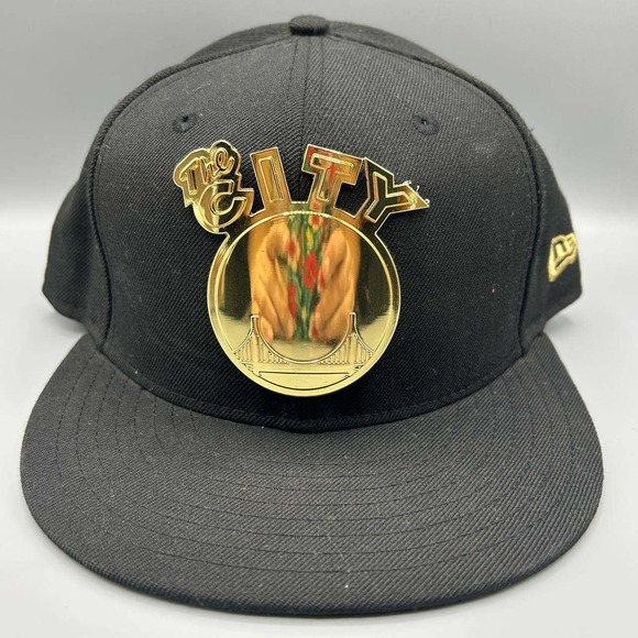 Golden State Warriors GSW Hat Men Metal Gold 9Fifty New Era Snap Back Cap Wool